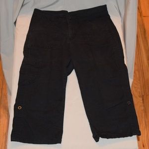 Lee Riders Mid Rise Skimmer Black 8M Capri Pants